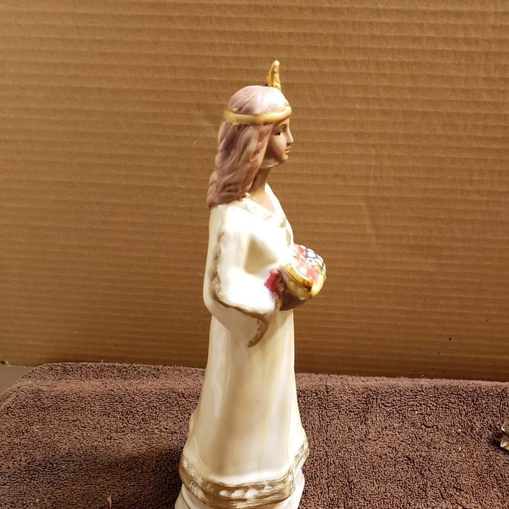 Ceramic Native American Indian Thanksgiving Figurine Statue - Picture 3 of 6